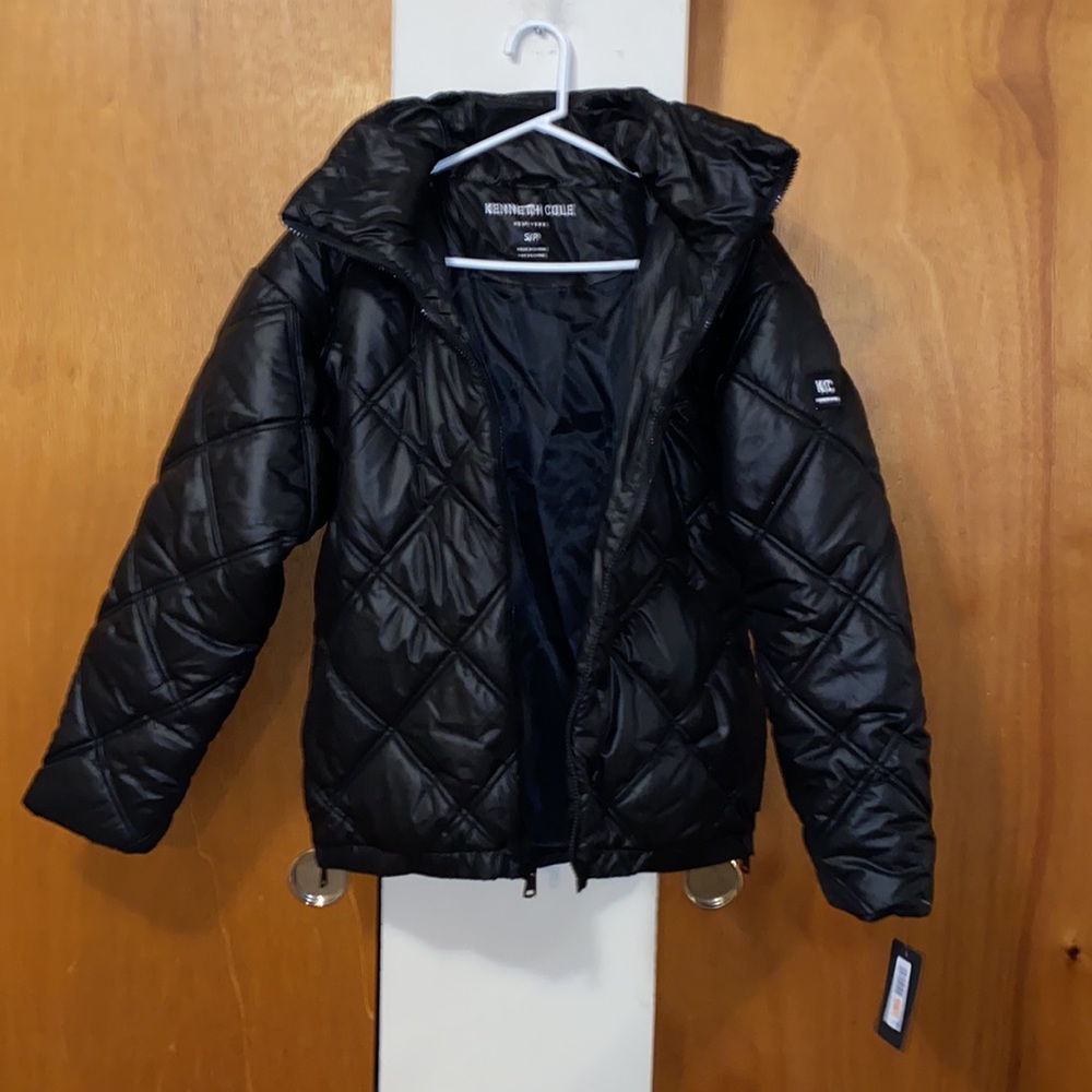 ♣️NWT Kenneth Cole New York Puffer Hood Jacket with side zippers